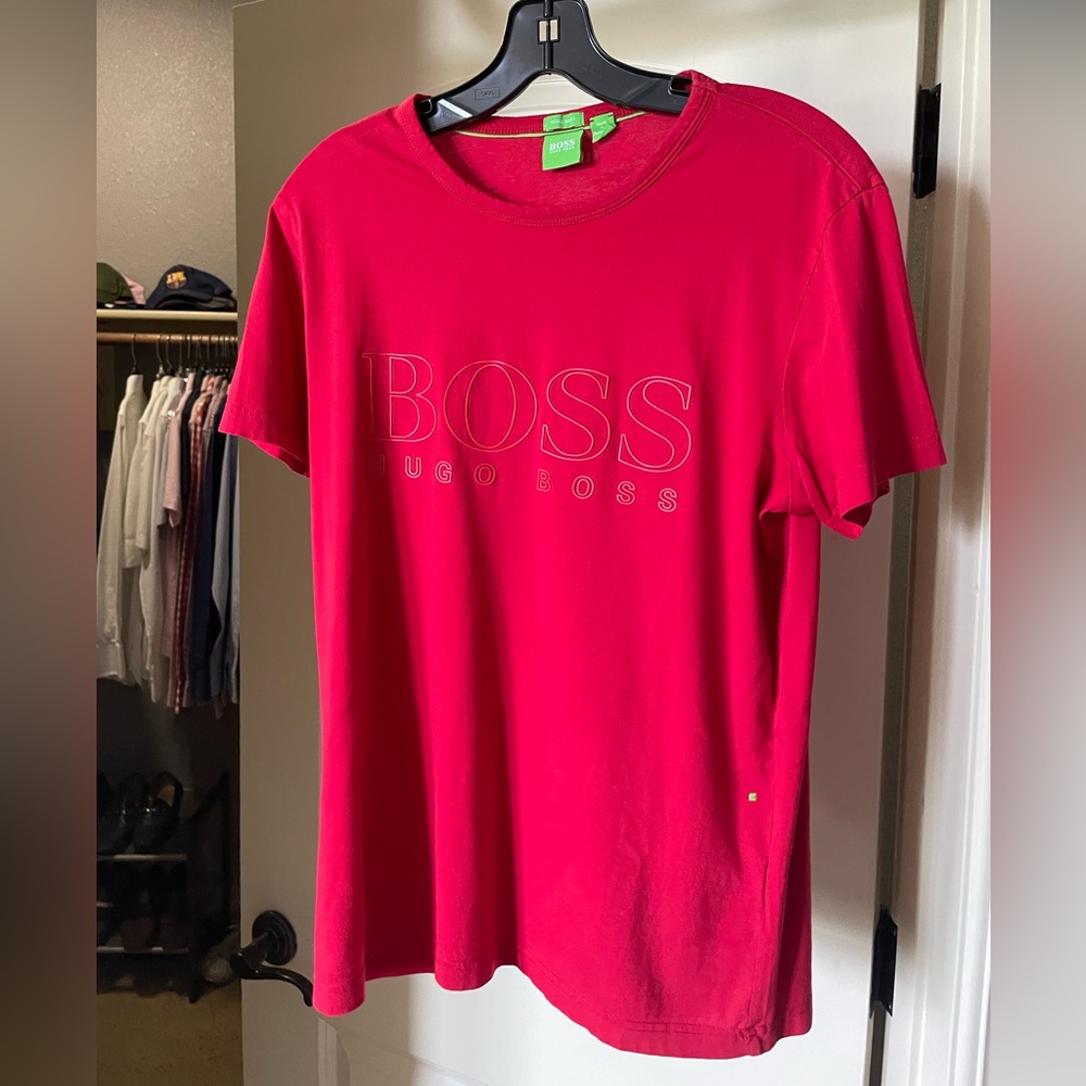 Red Hugo Boss Logo T-Shirt